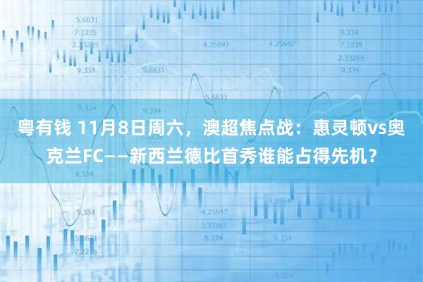 粤有钱 11月8日周六,澳超焦点战:惠灵顿vs奥克兰FC——新西兰德比首秀谁能占得先机?