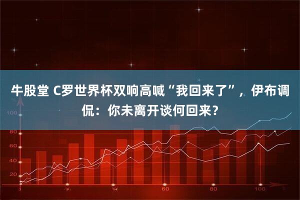 牛股堂 C罗世界杯双响高喊“我回来了”,伊布调侃:你未离开谈何回来?